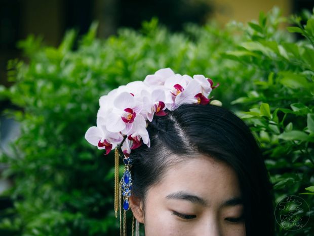 FUNNY HAT FRIDAYS: 2019, the Year of the Pig- Chinese New Year Fresh Orchid Headpiece